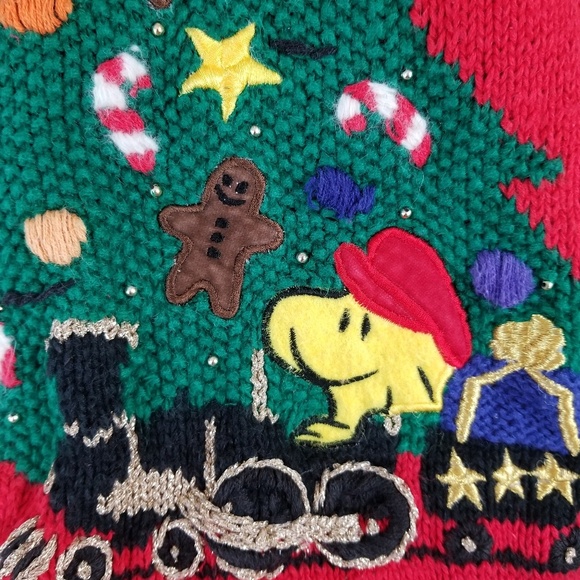 Vintage Red Charlie Brown Ugly X-MAS Sweater M - Picture 4 of 8